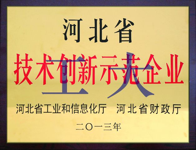 省級(jí)技術(shù)創(chuàng)新示范企業(yè)獎(jiǎng)狀